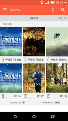 Screenshot of the application HTC Sense TV - #3
