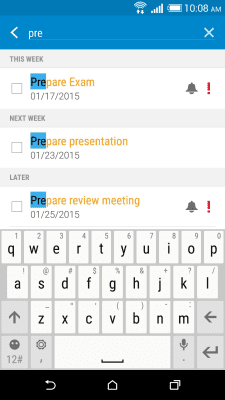 Screenshot of the application HTC 'Tasks' - #6