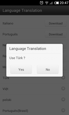 Screenshot of the application Turkish Language GOWeatherEX - #1