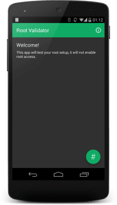Screenshot of the application Root Validator - #4