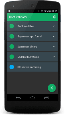 Screenshot of the application Root Validator - #5