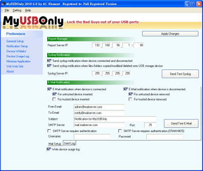 Screenshot of the application MyUSBonly - #2