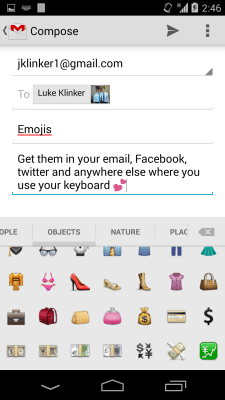 Screenshot of the application Sliding Emoji Keyboard - iOS - #2