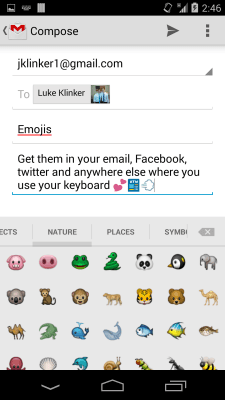 Screenshot of the application Sliding Emoji Keyboard - iOS - #3