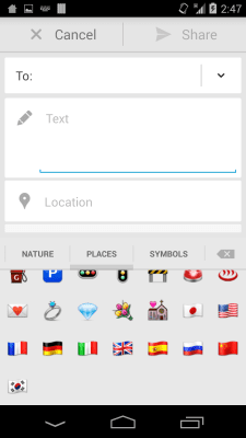 Screenshot of the application Sliding Emoji Keyboard - iOS - #4