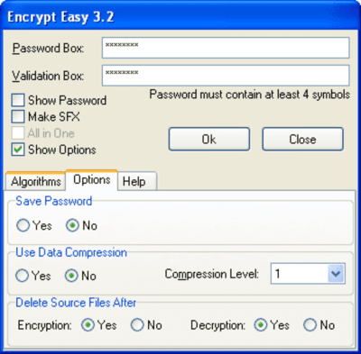 Screenshot of the application Encrypt Easy - #1