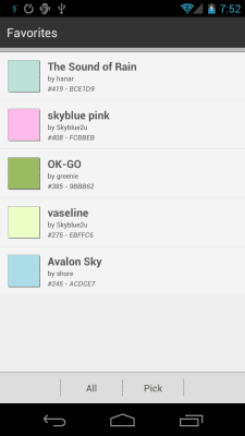 Screenshot of the application Colors - #3