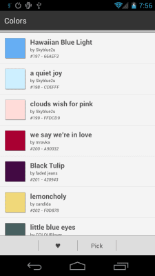 Screenshot of the application Colors - #8
