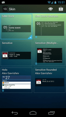 Screenshot of the application MYCOLORSCREEN Simple Calendar Widget - #5