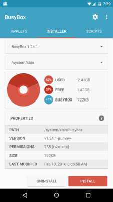 Screenshot of the application BusyBox for Android - #1