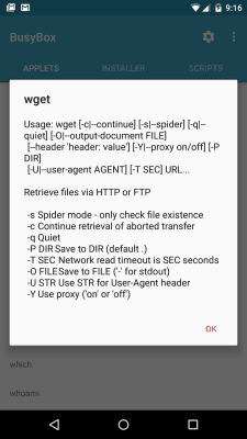 Screenshot of the application BusyBox for Android - #4