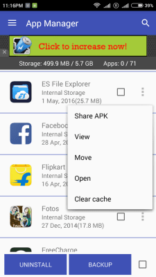 Screenshot of the application App Manager & Clean Master - #7