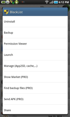 Screenshot of the application Quick App Manager - #4