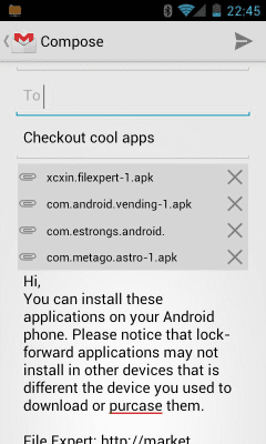 Screenshot of the application Quick App Manager - #5