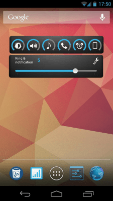 Screenshot of the application Slider Widget - volume - #2