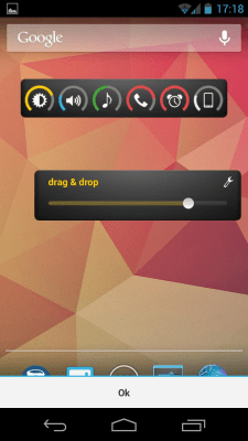 Screenshot of the application Slider Widget - volume - #8