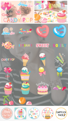 Screenshot of the application Candy Camera - Sticker - #1