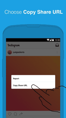 Screenshot of the application Repost for Instagram - #3
