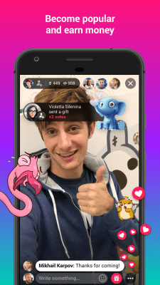 Screenshot of the application VK Live - #3