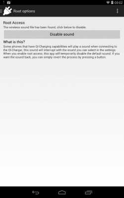 Screenshot of the application ChargeNotify - Screen Behavior - #3