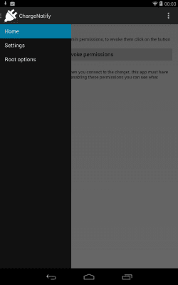 Screenshot of the application ChargeNotify - Screen Behavior - #4