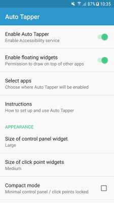 Screenshot of the application Auto Tapper - Auto Clicker/Tap Sequence Recorder - #7