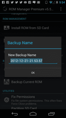 Screenshot of the application ROM Manager - #6