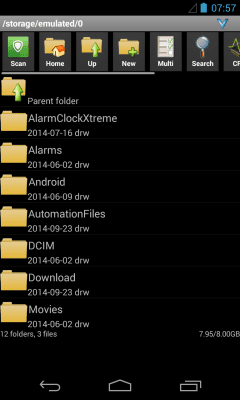 Screenshot of the application AndroZip File Manager - #1