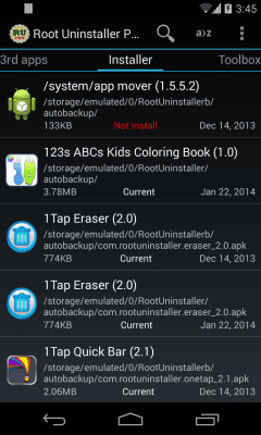 Screenshot of the application Root Uninstaller - #4