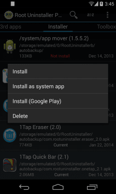Screenshot of the application Root Uninstaller - #5