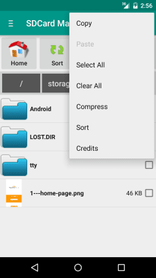 Screenshot of the application SD Card Manager (File Manager) - #3
