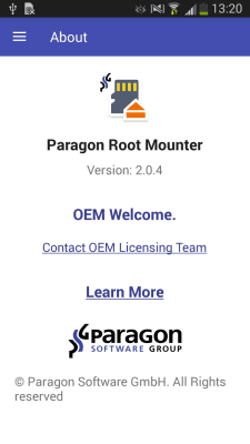 Screenshot of the application Paragon UFSD Root Mounter - #6