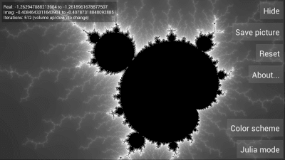 Screenshot of the application Mandelbrot Explorer - #6