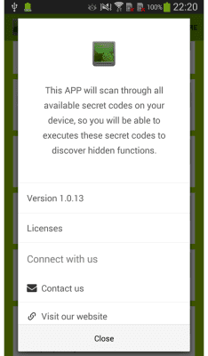 Screenshot of the application Secret Codes - MMI USSD - #3