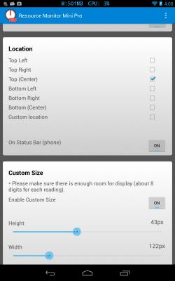 Screenshot of the application Mini Resource Monitor - #9