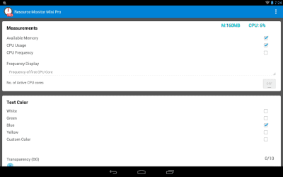 Screenshot of the application Mini Resource Monitor - #12