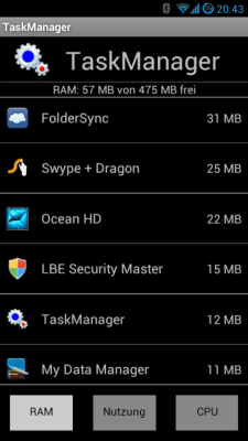 Screenshot of the application TaskManager - #1