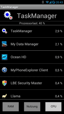 Screenshot of the application TaskManager - #3