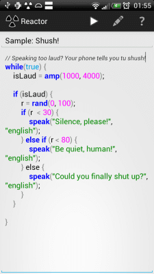 Screenshot of the application Reactor - #6