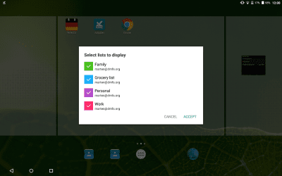 Screenshot of the application OpenTasks - #7