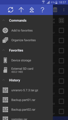 Screenshot of the application RAR for Android - #8