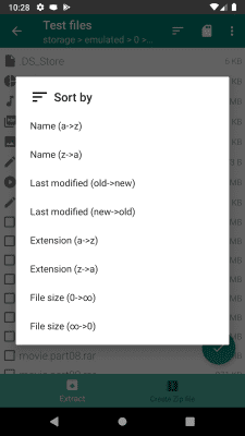 Screenshot of the application Easy Unrar, Unzip & Zip - #5