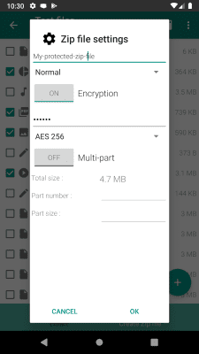 Screenshot of the application Easy Unrar, Unzip & Zip - #8