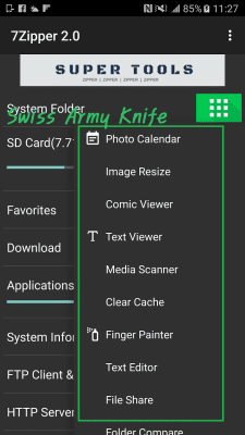 Screenshot of the application 7Zipper 2.0 - #3