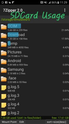 Screenshot of the application 7Zipper 2.0 - #4