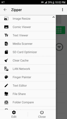 Screenshot of the application Zipper - #3