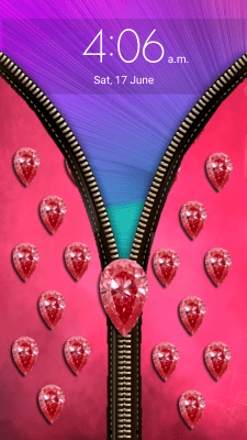 Screenshot of the application Diamond Zipper Screen Lock - #3