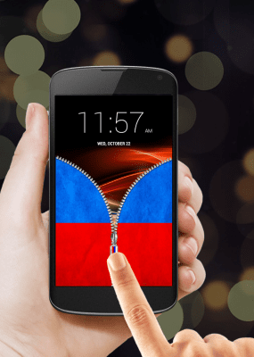 Screenshot of the application Russia Flag Zipper Lock - #5
