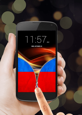 Screenshot of the application Russia Flag Zipper Lock - #6