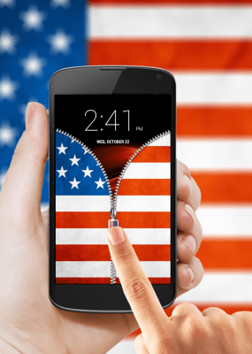 Screenshot of the application US Flag Zipper Lock - #6